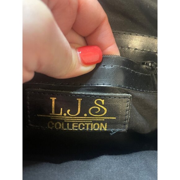 LJS Collection Silver Gold Metallic Woven Small Zip Close Braided Strap Handbag - Picture 6 of 8